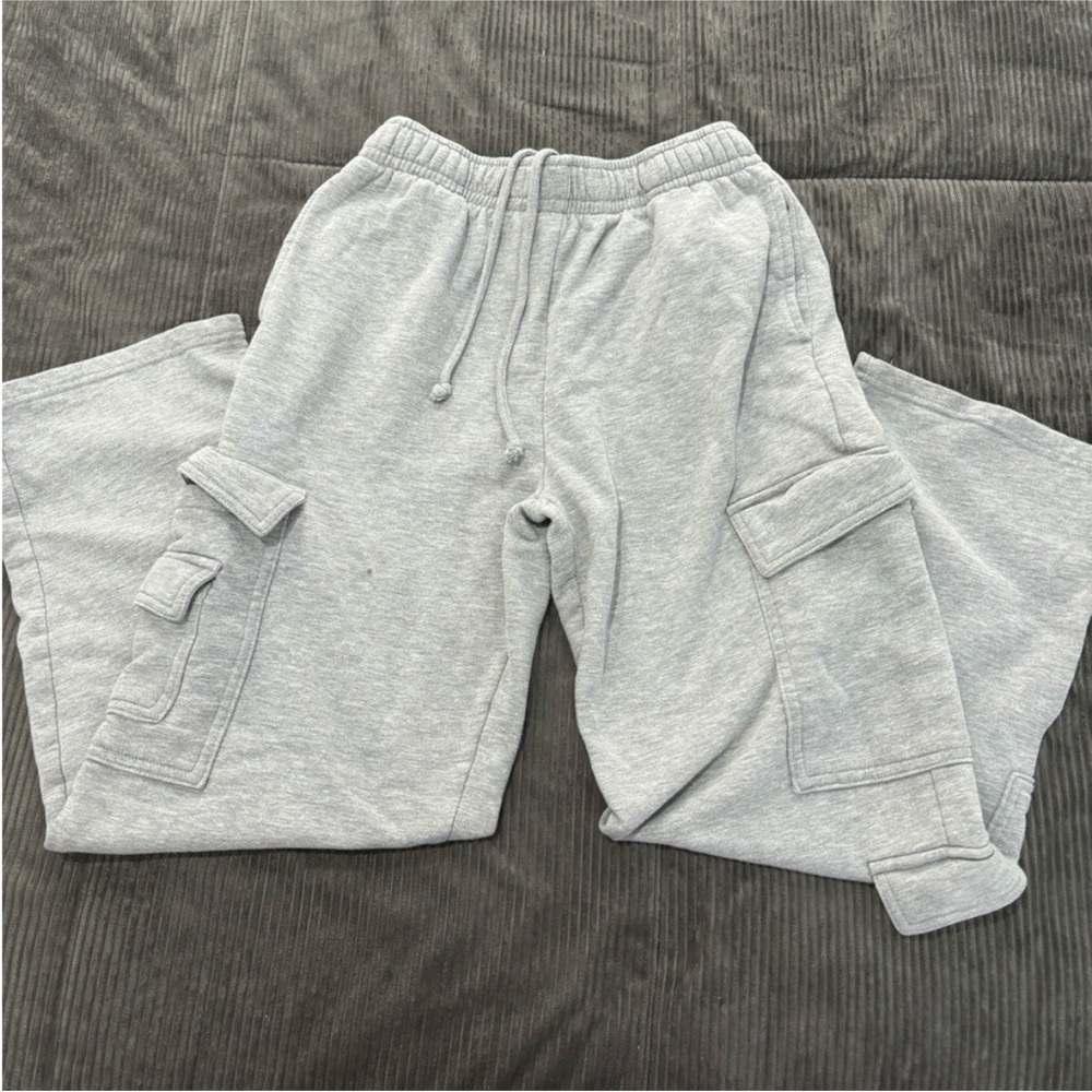 garage grey cargo sweatpants